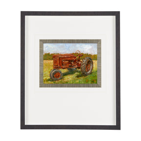 Rustic Tractors II by Mercana Studio a Hand Embellished Textured Framed Art Print Matted under Glass by Mercana at Eve Furniture