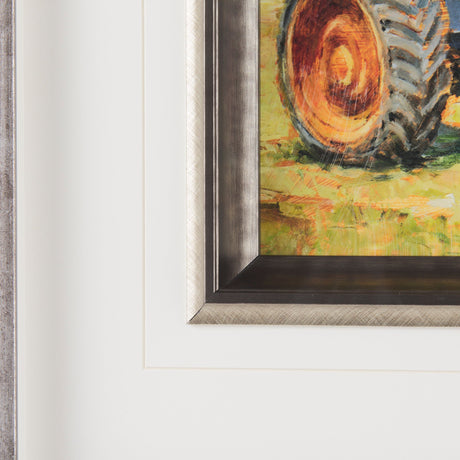 Rustic Tractors III by Mercana Studio Hand Embellished Textured Framed Art Print Matted under Glass by Mercana at Eve Furniture