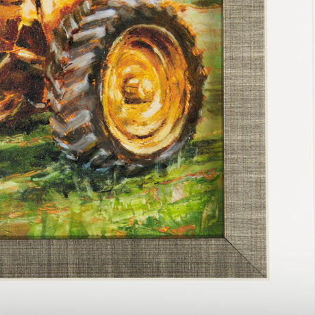 Rustic Tractors IV by Mercana Studio a Hand Embellished Textured Framed Art Print Matted under Glass by Mercana at Eve Furniture