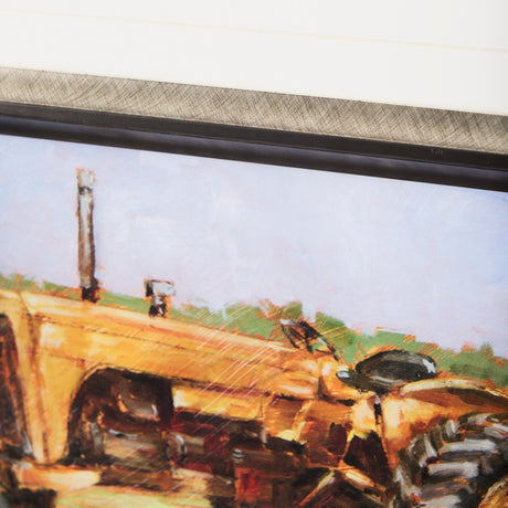 Rustic Tractors IV by Mercana Studio a Hand Embellished Textured Framed Art Print Matted under Glass by Mercana at Eve Furniture