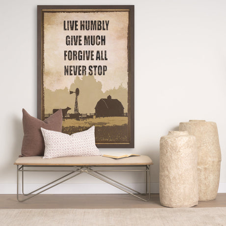 Rustic Type by Tania Bello a Hand Embellished Textured Framed Art Print by Mercana at Eve Furniture