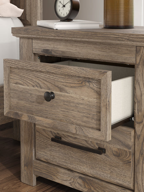 Rusticott Brown Two Drawer Nightstand by Ashley at Eve Furniture