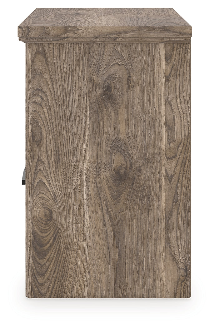 Rusticott Brown Two Drawer Nightstand by Ashley at Eve Furniture