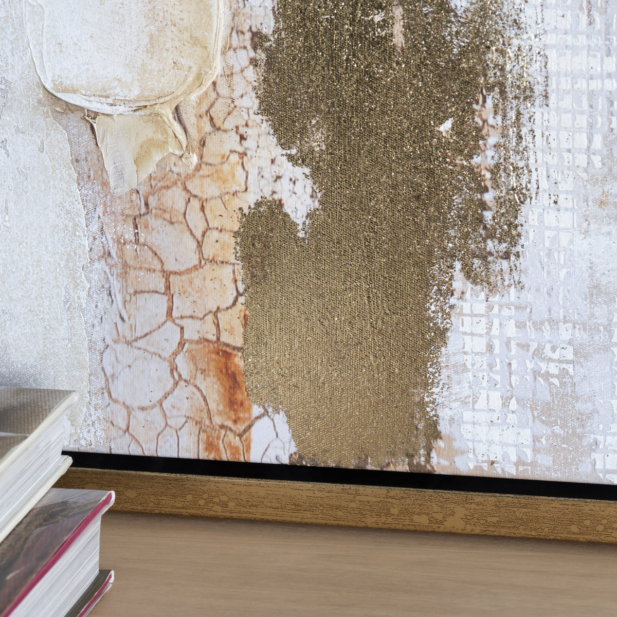 Rusty Lines Gold/Blue Canvas by Crestview at Eve Furniture