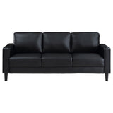 Ruth 2-piece Upholstered Track Arm Sofa Set Black by Coaster at Eve Furniture