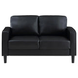 Ruth 2-piece Upholstered Track Arm Sofa Set Black by Coaster at Eve Furniture