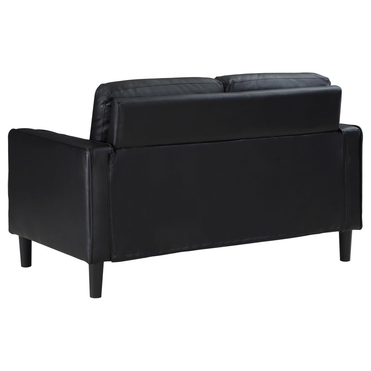 Ruth 2-piece Upholstered Track Arm Sofa Set Black by Coaster at Eve Furniture
