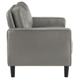 Ruth 2-piece Upholstered Track Arm Sofa Set Grey by Coaster at Eve Furniture