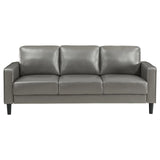 Ruth 2-piece Upholstered Track Arm Sofa Set Grey by Coaster at Eve Furniture