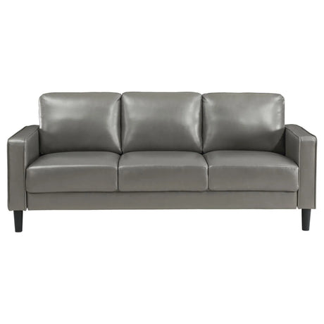 Ruth 2-piece Upholstered Track Arm Sofa Set Grey by Coaster at Eve Furniture