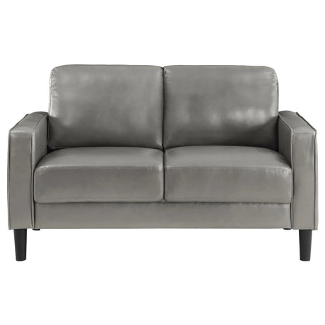 Ruth 2-piece Upholstered Track Arm Sofa Set Grey by Coaster at Eve Furniture