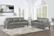 Ruth 2-piece Upholstered Track Arm Sofa Set Grey by Coaster at Eve Furniture