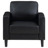 Ruth 3-piece Upholstered Track Arm Sofa Set Black by Coaster at Eve Furniture