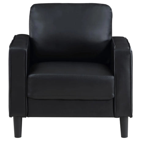 Ruth 3-piece Upholstered Track Arm Sofa Set Black by Coaster at Eve Furniture