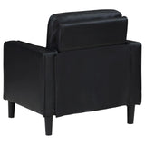 Ruth 3-piece Upholstered Track Arm Sofa Set Black by Coaster at Eve Furniture