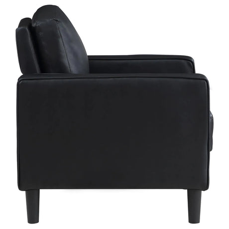 Ruth 3-piece Upholstered Track Arm Sofa Set Black by Coaster at Eve Furniture