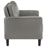 Ruth 3-piece Upholstered Track Arm Sofa Set Grey by Coaster at Eve Furniture