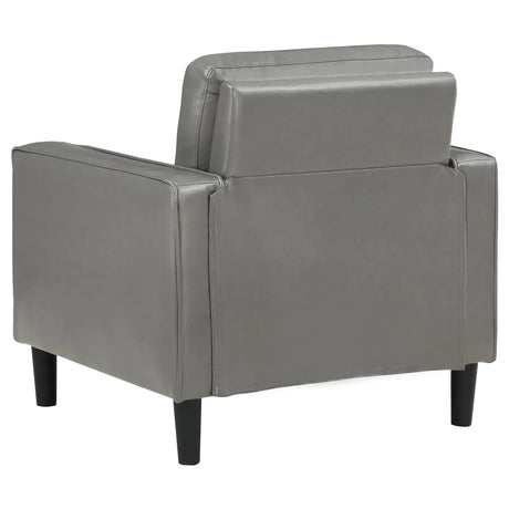 Ruth 3-piece Upholstered Track Arm Sofa Set Grey by Coaster at Eve Furniture