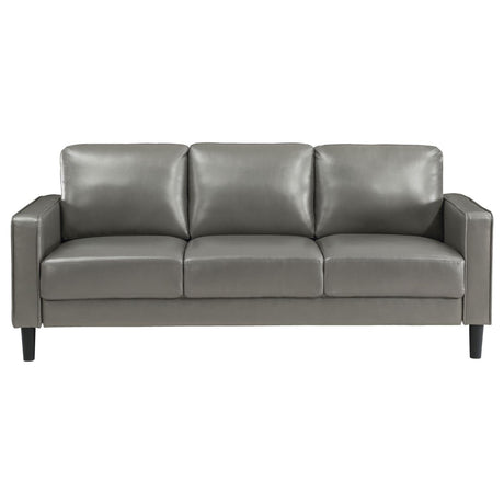 Ruth 3-piece Upholstered Track Arm Sofa Set Grey by Coaster at Eve Furniture