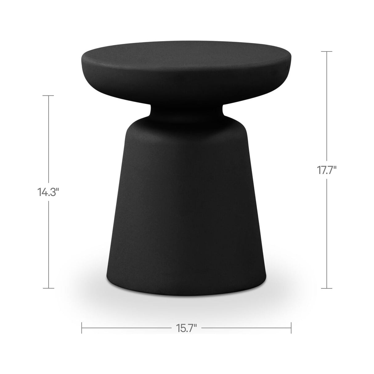 Ruth Black Outdoor Side Table by Moe's Home at Eve Furniture