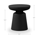 Ruth Black Outdoor Side Table by Moe's Home at Eve Furniture