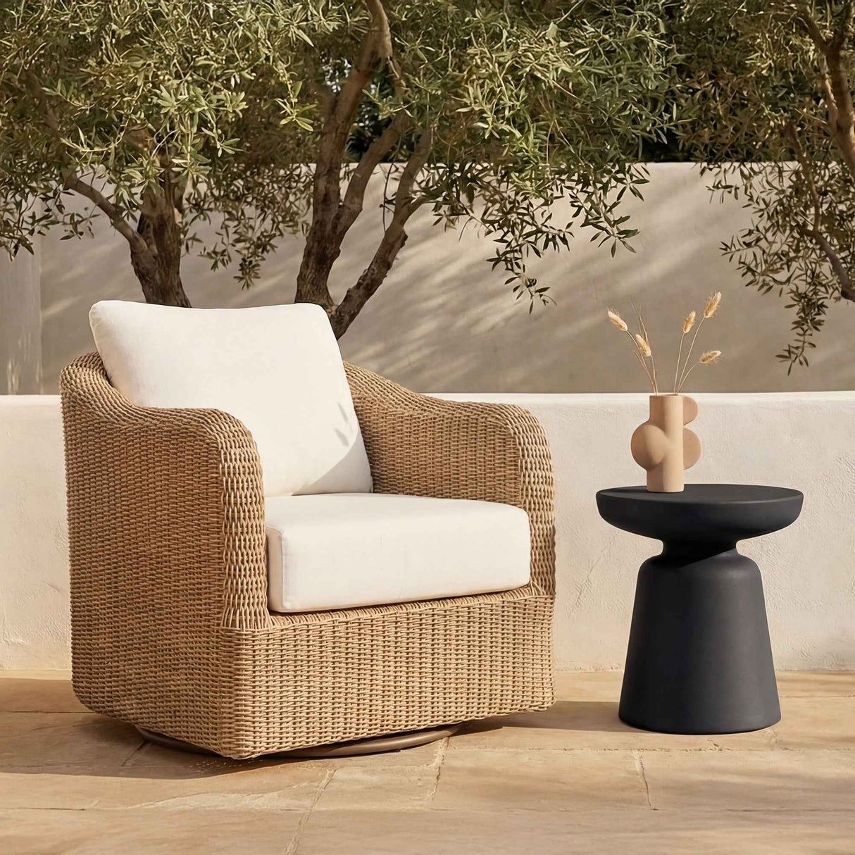 Ruth Black Outdoor Side Table by Moe's Home at Eve Furniture