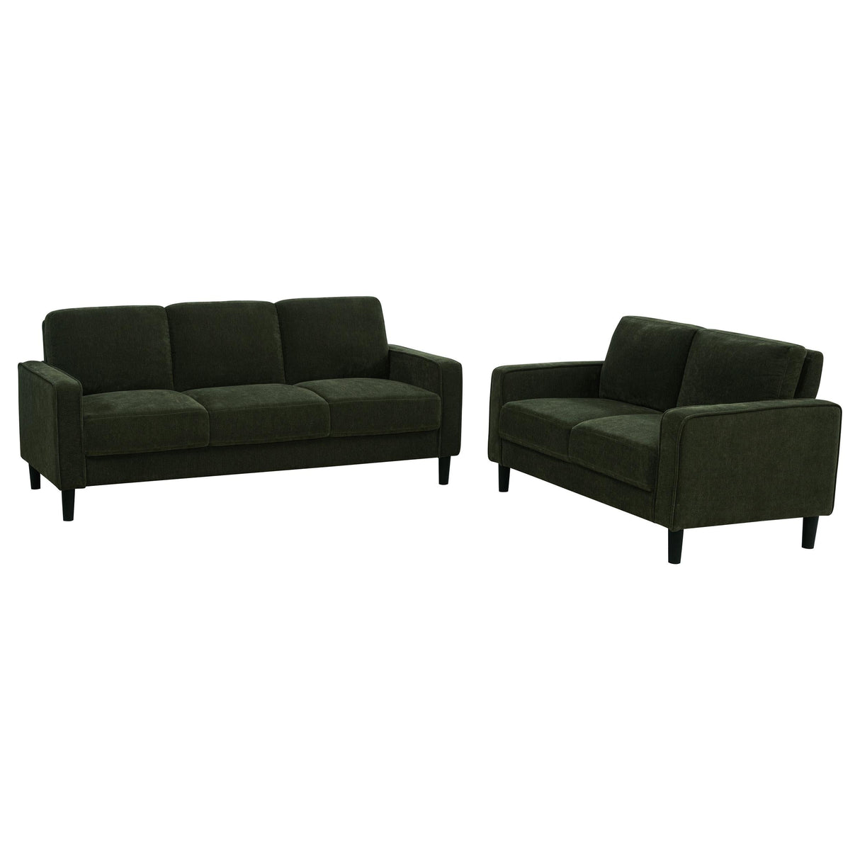 Ruth Matcha Green 2-Piece Fabric Upholstered Track Arm Living Room Set by Coaster at Eve Furniture
