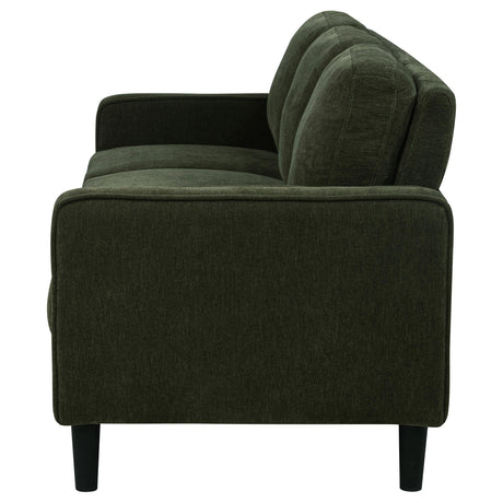 Ruth Matcha Green 77-inch Fabric Upholstered Track Arm Sofa by Coaster at Eve Furniture