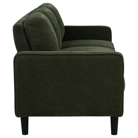 Ruth Matcha Green 77-inch Fabric Upholstered Track Arm Sofa by Coaster at Eve Furniture
