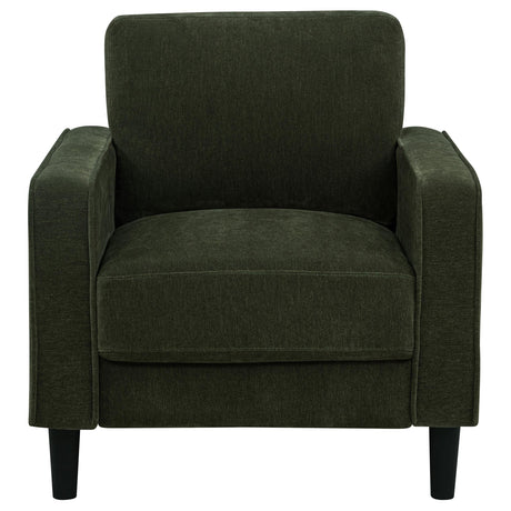 Ruth Matcha Green Fabric Upholstered Track Arm Accent Chair by Coaster at Eve Furniture