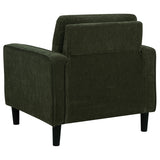 Ruth Matcha Green Fabric Upholstered Track Arm Accent Chair by Coaster at Eve Furniture