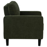 Ruth Matcha Green Fabric Upholstered Track Arm Accent Chair by Coaster at Eve Furniture
