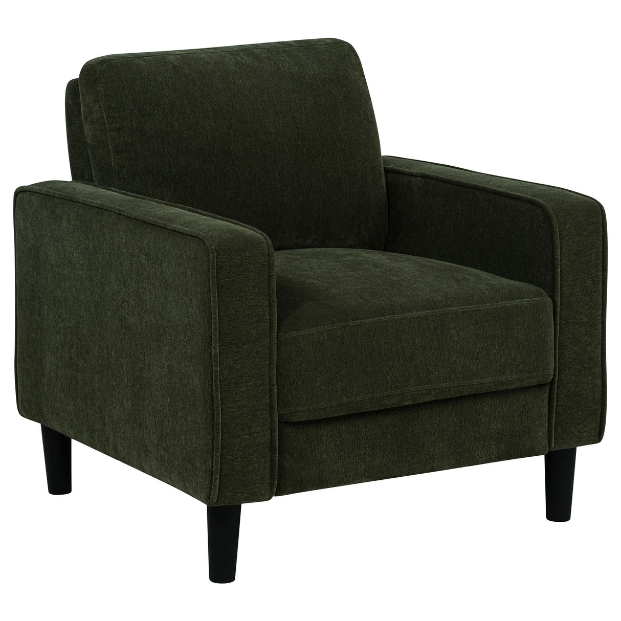 Ruth Matcha Green Fabric Upholstered Track Arm Accent Chair by Coaster at Eve Furniture