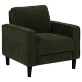 Ruth Matcha Green Fabric Upholstered Track Arm Accent Chair by Coaster at Eve Furniture