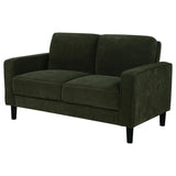 Ruth Matcha Green Fabric Upholstered Track Arm Loveseat by Coaster at Eve Furniture