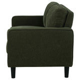Ruth Matcha Green Fabric Upholstered Track Arm Loveseat by Coaster at Eve Furniture