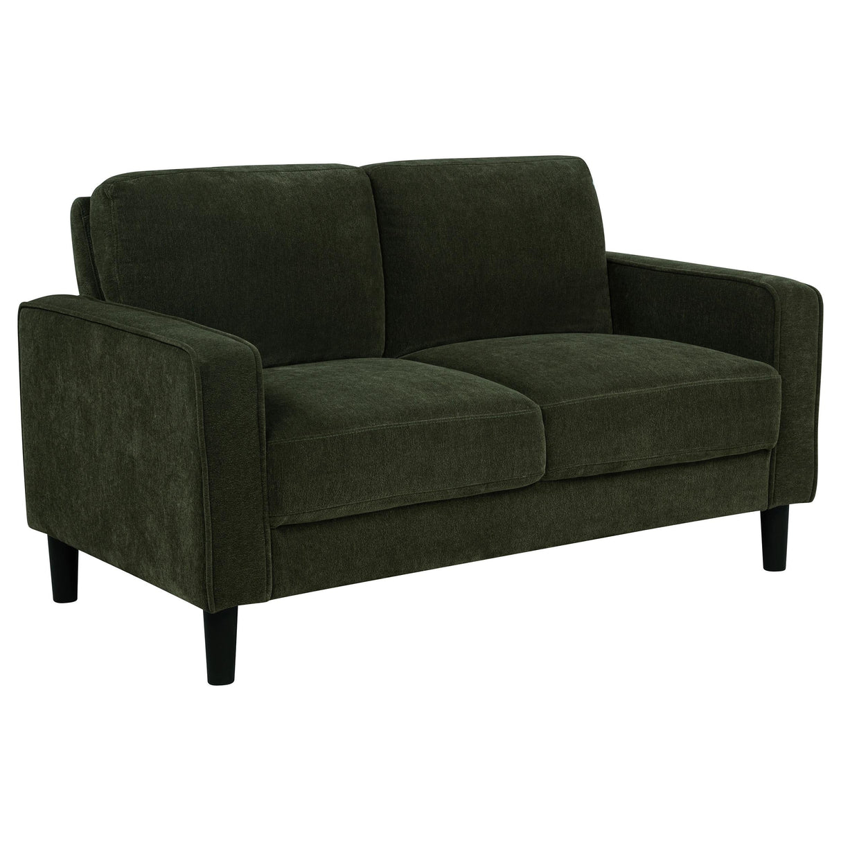 Ruth Matcha Green Fabric Upholstered Track Arm Loveseat by Coaster at Eve Furniture