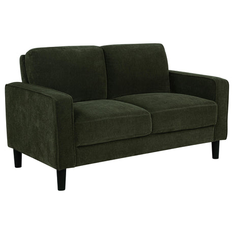 Ruth Matcha Green Fabric Upholstered Track Arm Loveseat by Coaster at Eve Furniture