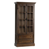 Rutherford Brown/Brown Curio Cabinet by Crestview at Eve Furniture