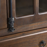 Rutherford Brown/Brown Curio Cabinet by Crestview at Eve Furniture