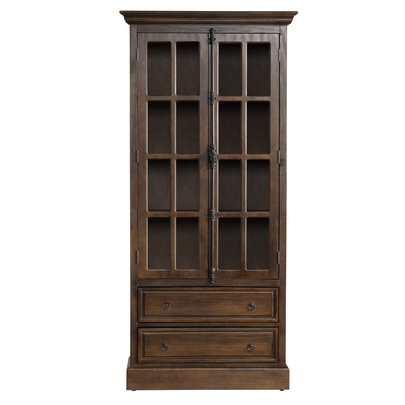 Rutherford Brown/Brown Curio Cabinet by Crestview at Eve Furniture