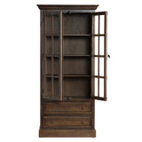 Rutherford Brown/Brown Curio Cabinet by Crestview at Eve Furniture