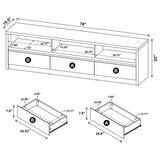 Rutland Black 78-inch 3-Drawer TV Stand Media Console by Coaster at Eve Furniture