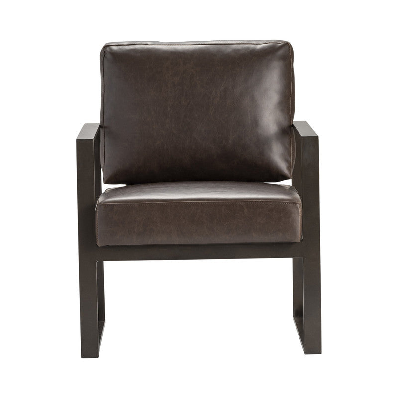 Rutledge Brown/Black Accent Chair by Crestview at Eve Furniture