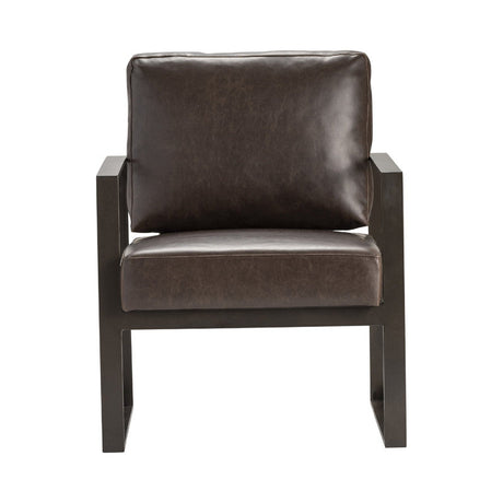 Rutledge Brown/Black Accent Chair by Crestview at Eve Furniture