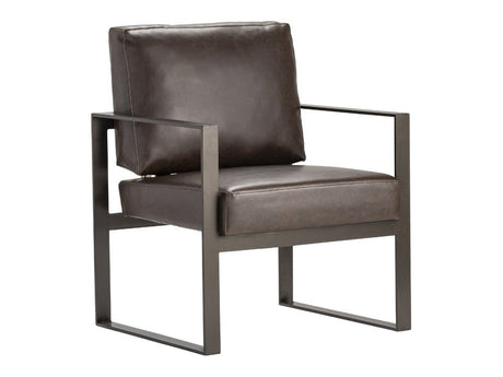 Rutledge Brown/Black Accent Chair by Crestview at Eve Furniture
