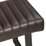 Rutledge Brown/Black Bench by Crestview at Eve Furniture