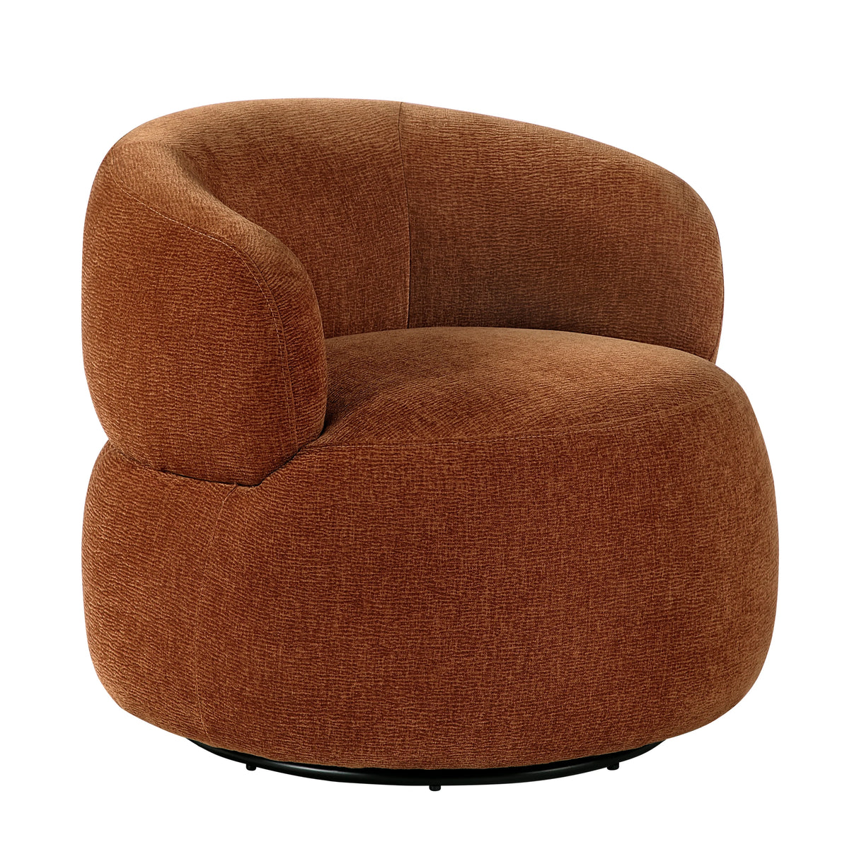Ruvo Rusty Orange Swivel Accent Chair by Homelegance at Eve Furniture