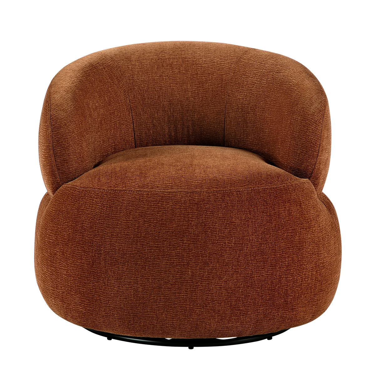 Ruvo Rusty Orange Swivel Accent Chair by Homelegance at Eve Furniture