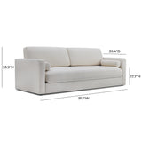 Ryan 91" Cream Upcycled Performance Linen Sofa Bed by TOV Furniture at Eve Furniture